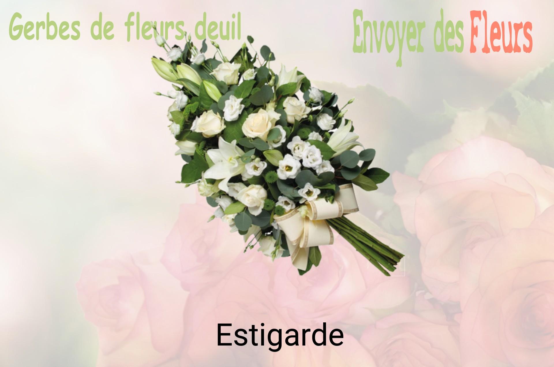 Gerbe de fleurs de deuil livrée à Estigarde